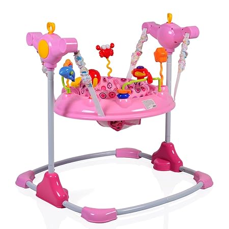 Hopser Vista mit Spielcenter, Musik, Licht, MP3-Anschluss, Höhe einstellbar (Rosa)