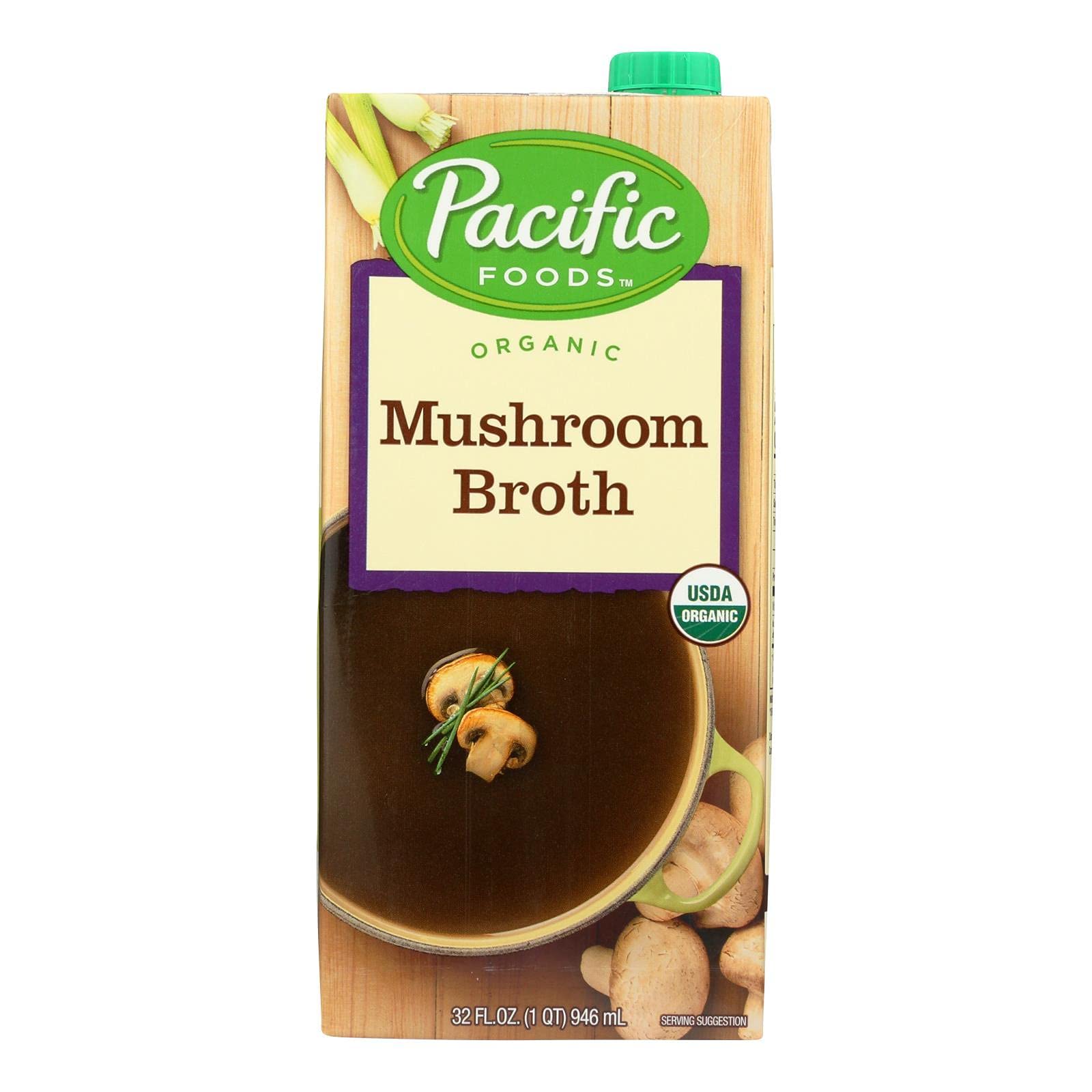 Photo 1 of *** OCT 10/2025***Pacific Natural Foods Broth Organic Mushroom 32 oz. (Pack of 12) ( Value Bulk Multi-pack)