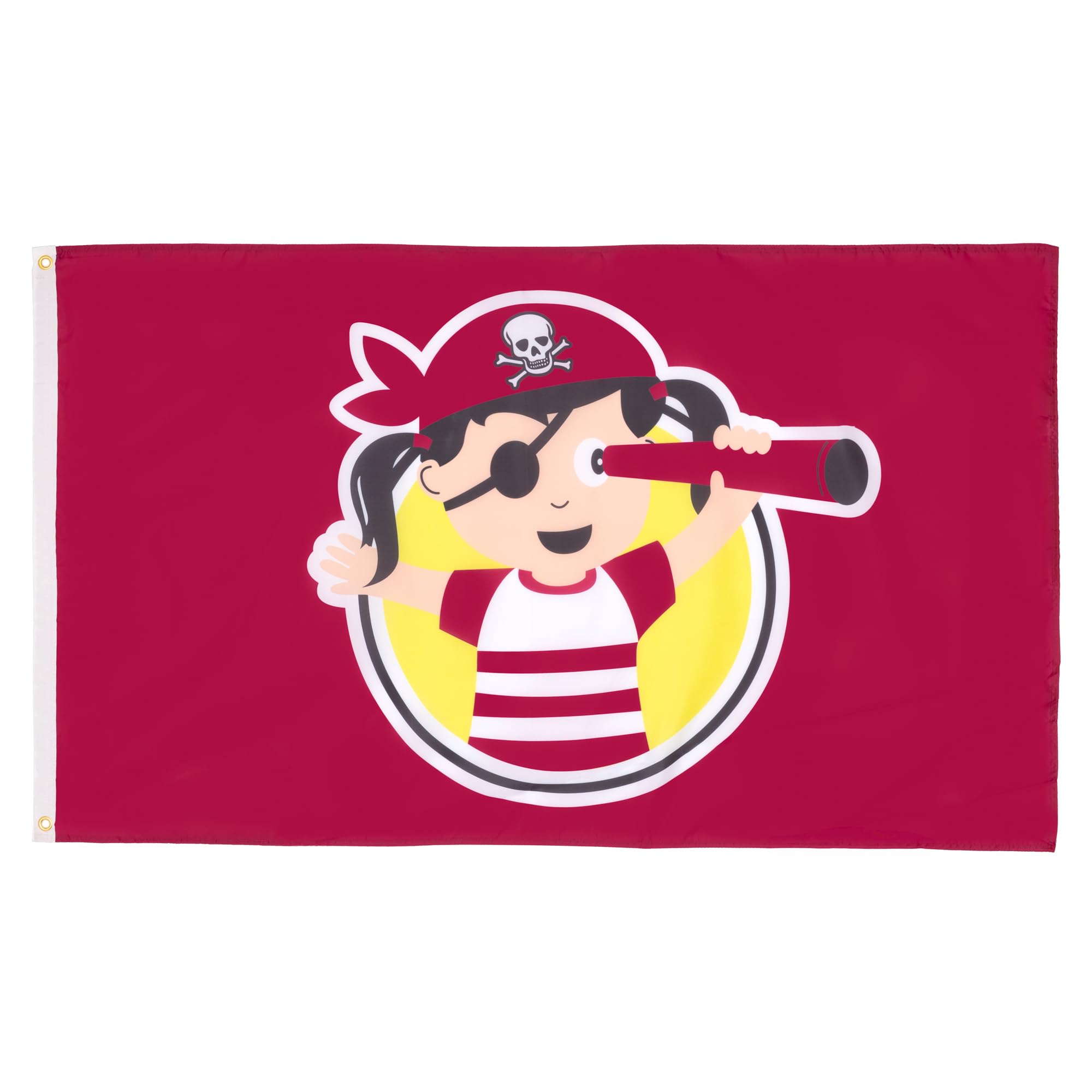 AZ FLAG - Pirate Child Girl Flag - 3x5 Ft - 100D Polyester Young Pirates Banner with Two Metal Grommets - Fade Resistant - Vivid Colors - 3' x 5' Feet - 150x90 Cm