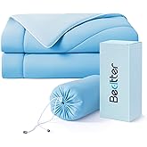 Bedtter Cooling Blankets for Hot Sleepers - Summer Blanket Thin Lightweight Breathable Soft Double Side with Bag for Travel, Cooling Comforter for Couch Sofa, Keep Cool for Night Sweats, Blue 50x60