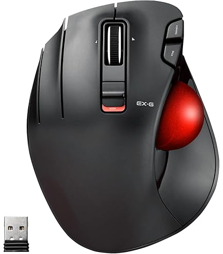 ELECOM Trackball Mouse Flip Pad - 9-Level Tilt Adjustment From 20-60 Degrees For Wrist Comfort