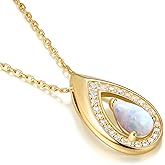 Birthday Jewelry Valentine's Day Gifts for Wife/Girlfriend - 14K Gold/White Gold Lab-Grown Moissanite/Emerald/Birthstone Pendant Necklaces for Women, Classic Style Non Tarnish 16"+2" Adjustable