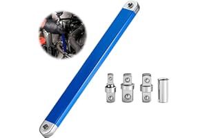 Pro Zero Offset Extension Wrench Set, High Carbon Steel Ratchet Spanner Extender, Multifunctional Tight Reach Adapter Tool Wi