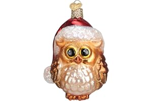 Old World Christmas Ornaments Santa Owl Glass Blown Ornaments for Christmas Tree