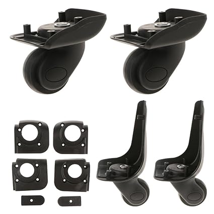 MagiDeal 4pcs 360 Grad Schwenkbar Räder Ersatzrollen für Trolley Reisekoffer Gepäckkoffer