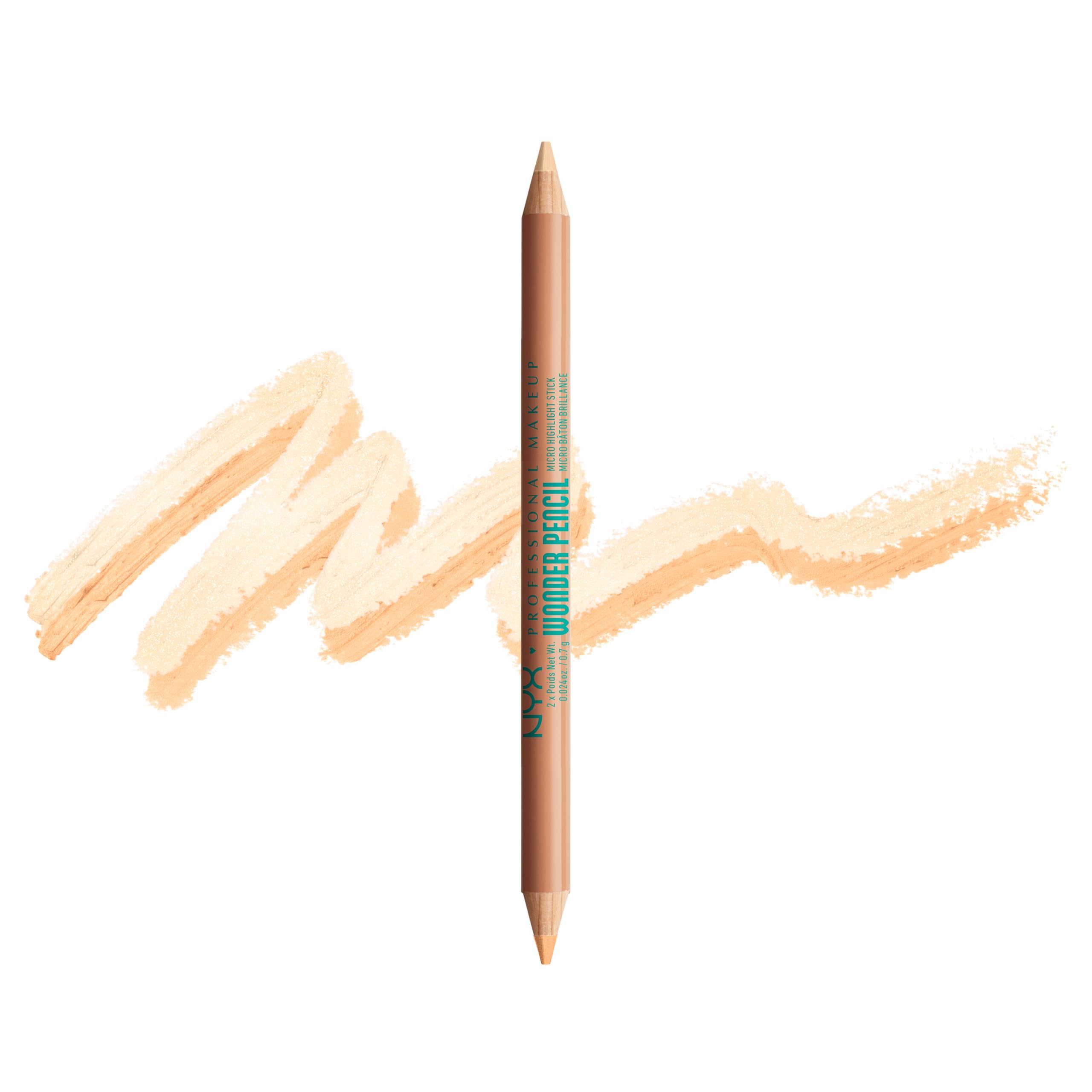 NYX Professional Makeup Brow Highlighter, Dual Ended Pencil, For Lifting, Highlighting and Concealing, Wonder Pencil, Medium,