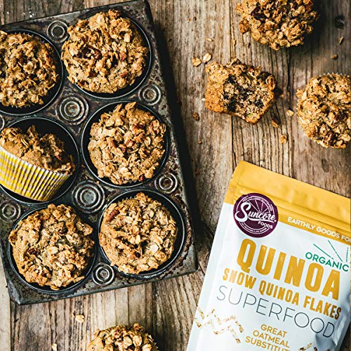 Suncore Foods - Premium Quality 100% Organic Quinoa Flakes, Hot Cereal, 8oz, Gluten-Free