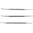 Ingrown Toenail File Set by Blizzard – 3 Piece Double-Ended Tool Kit with Blacks File, Nail Cleaner and Lifter for Cleaning and Care of Ingrown Toenails - Premium Stainless Steel