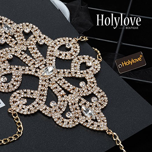 Holylove 2 Color Sexy Body Chain Bikini Bottom Underwear Jewelry for Women Hot Summer Day Beach Vacation Pool Party Clubwear Fashion with Gift Box (Gold-BN02) - Thumbnail 3