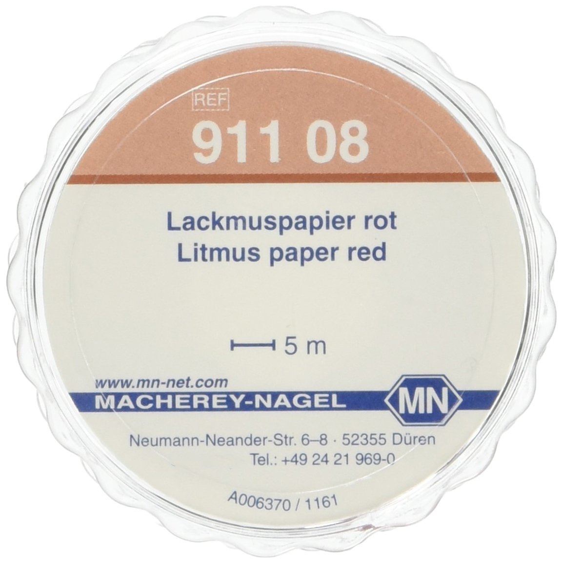 Camlab 1138888 Litmus Paper, 5 m x 7 mm Reel, Red