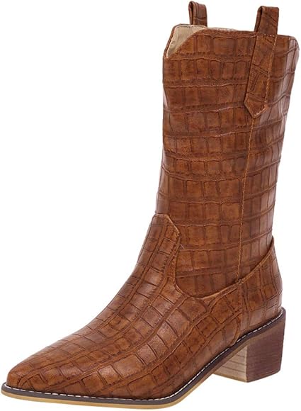 crocodile pattern boots