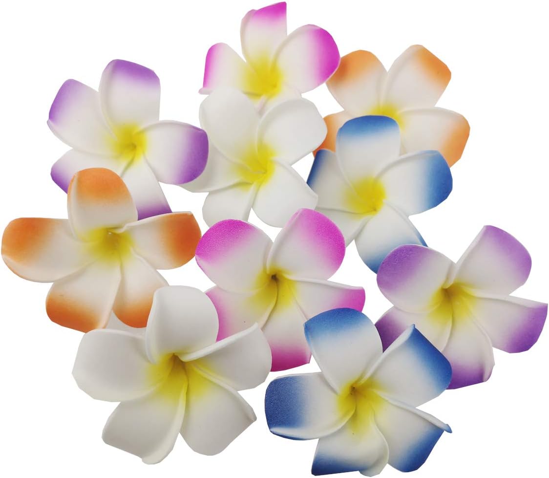 Foam Hair Clips, Runaup Hawaiian Artificial Plumeria Foam flower Hair Clip for Wedding Party Beach Headdress Accessory