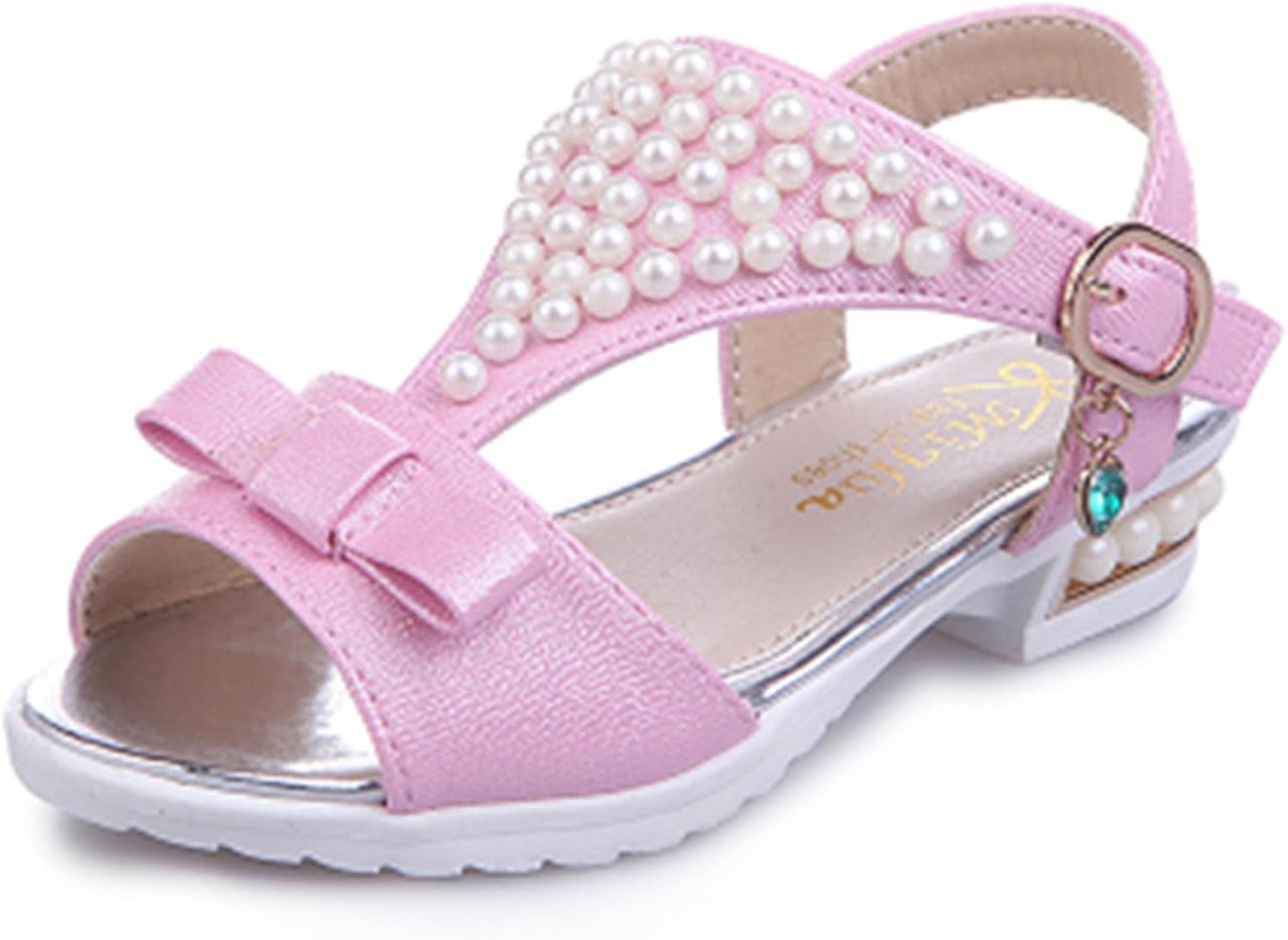 Amazon.com | Feilongzaitianba Girls Summer Sandals Children Princess Pearl Sandals Kids Beading 