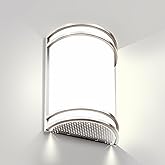 Flynix Indoor Wall Sconce, Half Cylinder Wall Light Fixture, 3000K 4000K 5000K Color Temperature Adjustable, Dimmable LED Mod