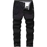 MZNBURAM Men's Slim-Fit Stretch Cotton Fashion Tapered Casual Chino Pants