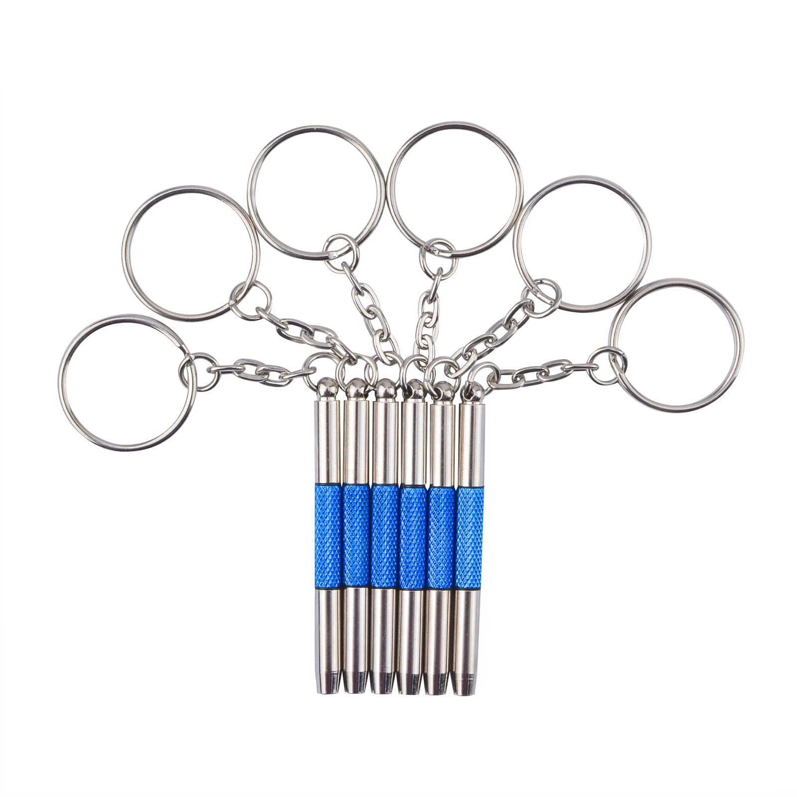 INCREWAY 3 in 1 Eyeglass Screwdriver Repair Kit, 6 Pack Screwdriver Keychain Eyeglass Repair kit Portable Keychain Screwdriver with Phillips, Hex, Flat Head for Eyeglass Toy Watch Electronics Jewelry