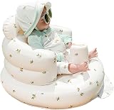 AirSwim Inflatable Baby Seat - Chair for 3 Months+, Built-in Pump, Orange view 1