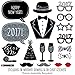 Big Dot of Happiness New Year's Eve - Silver - 2024 New Year's Eve Party Photo Booth Props Kit - 20 Count
