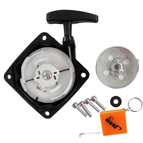 HURI Seilzugstarter / Starter + Mitnehmerplatt passend für Brast 4in1 Plus 1004200001 Motorsense Freischneider Heckenschere H