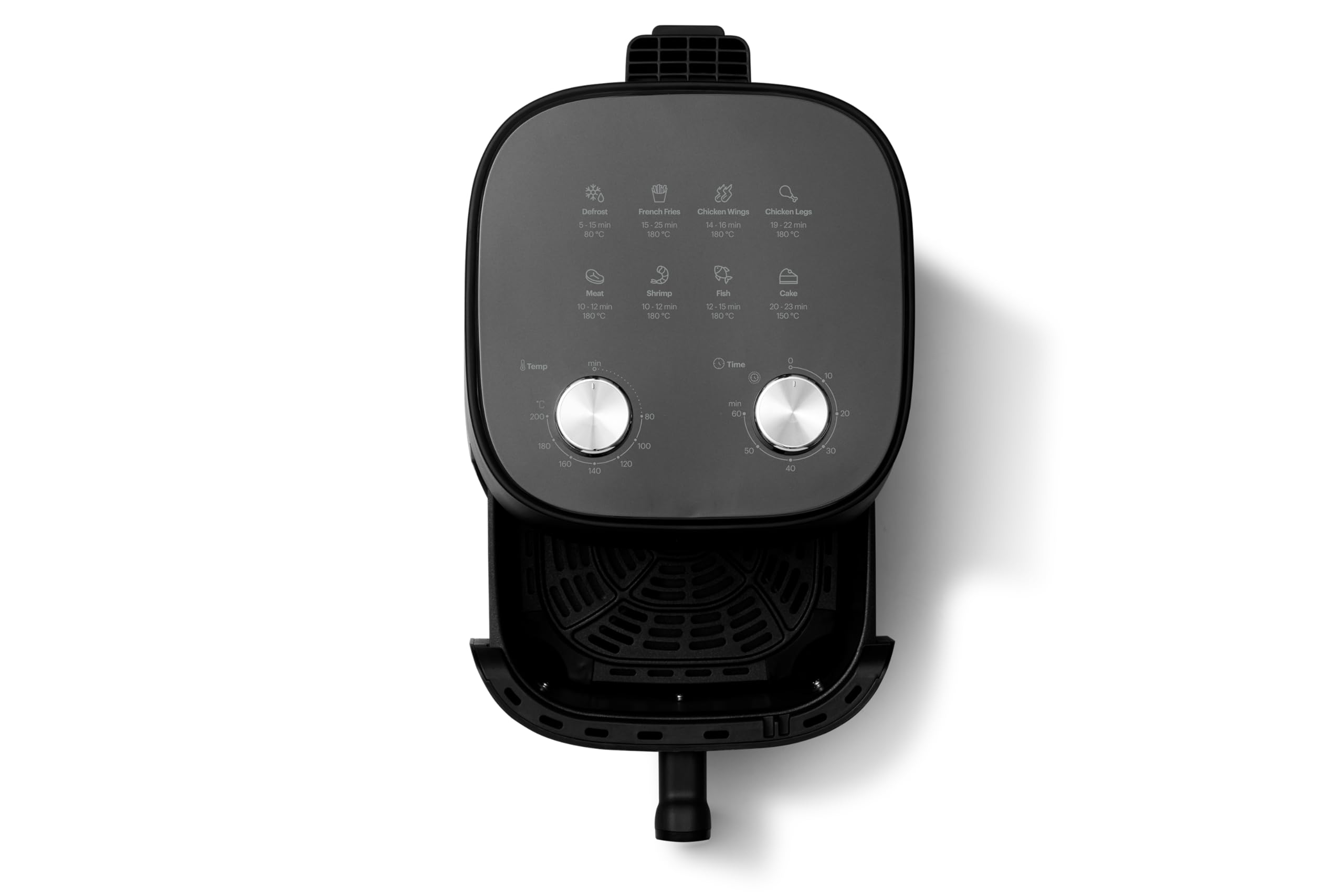 Grundig FRY 6321 L Heißluftfritteuse, 4,7 l Kapazität, 1.300 W, spülmaschinengeeigneter Korb, Temperatur- und Zeiteinstellung, Antihaftbeschichtung, Schwarz 5