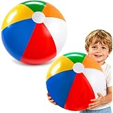 YANLIFY Beach Balls Rainbow Color Pool Toys for Swimming Pool, Summer Water Games Large Inflatable Beach Toys for Birthday Party