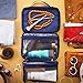 Hanging Toiletry Travel Bag by GYNOM | Compact Toiletry Bag with Waterproof Zippered pockets, mesh pouch for toothbrush & Reliable Hook | Medium Cosmetic Kit Organizer, Hangs and Stands with ease