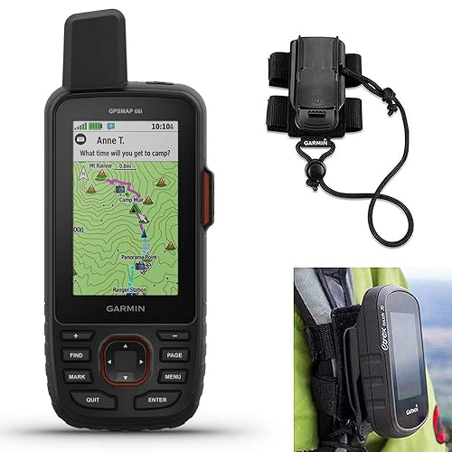 Garmin GPSMAP 66i Hiking GPS Bundle with Backpack Tether Mount