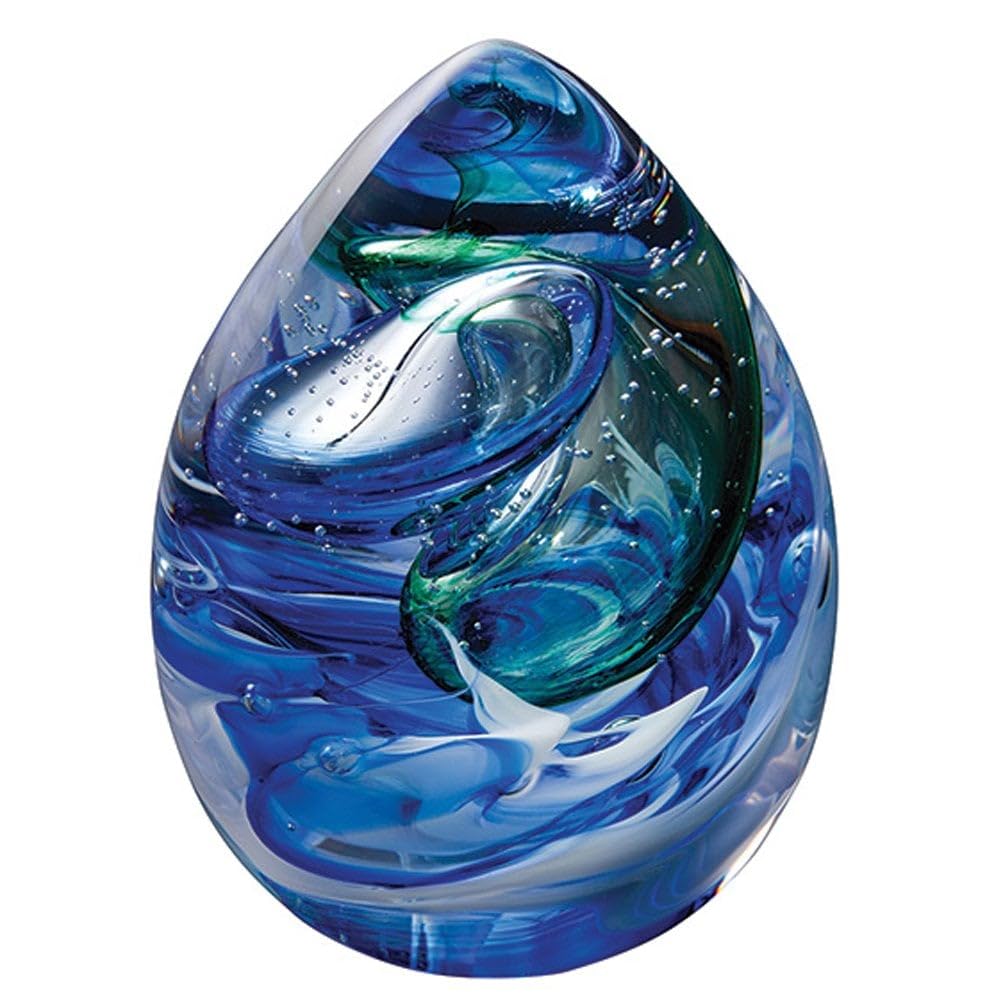 Caithness Glass Rip Tides Paperweight | Handcrafted Glass Paperweight | Made in Scotland | Gift or Collectable