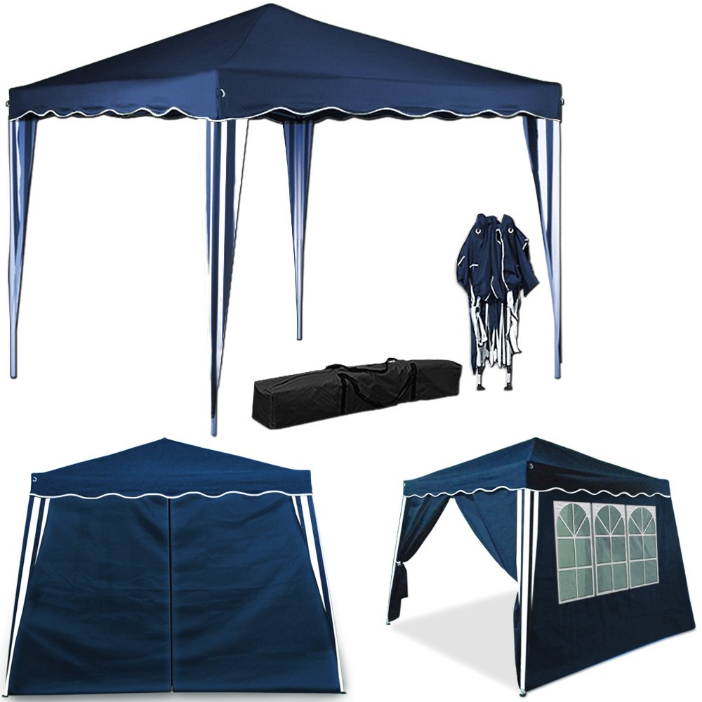 Deuba Pop Up Gazebo 3m x 3m with Sides And Carry Bag Waterproof Folding Garden Marquee Tent