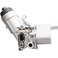 MITZONE Engine Oil Cooler Filter Housing Assembly Adapter Kit with Gaskets Cap Filter Insert Compatible with 2011-2018 1.4L Turbo Chevrolet Cruze Sonic Trax Buick Encore OE 55566784 650039 88179-91400