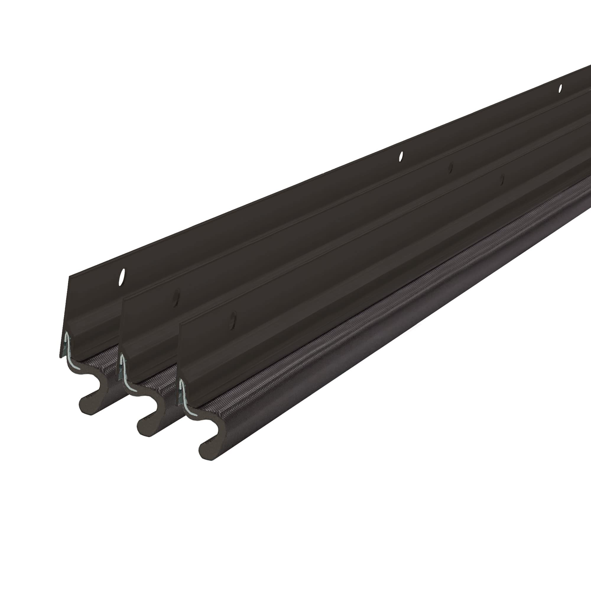 Photo 1 of **SET OF 2**M-D Building Products 87783 All Season Door Jamb Kit for Doors up to 36in x 84in (Bronze) | Compression Weatherstrip with Aluminum Stop Door Jamb Kit with Screws