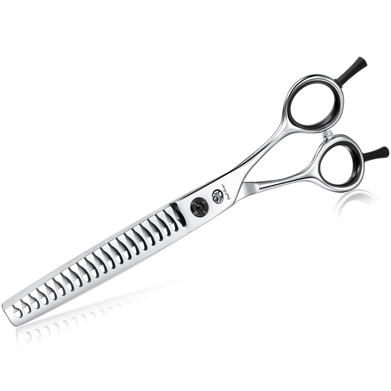 Purple Dragon 7 Inch Chunker Scissors for Dogs, Dog Thinning Scissors, Made of Japanese 440C Stainless Steel, Right Handed Dog Hair Scissors for Dog Groomers and Beginners