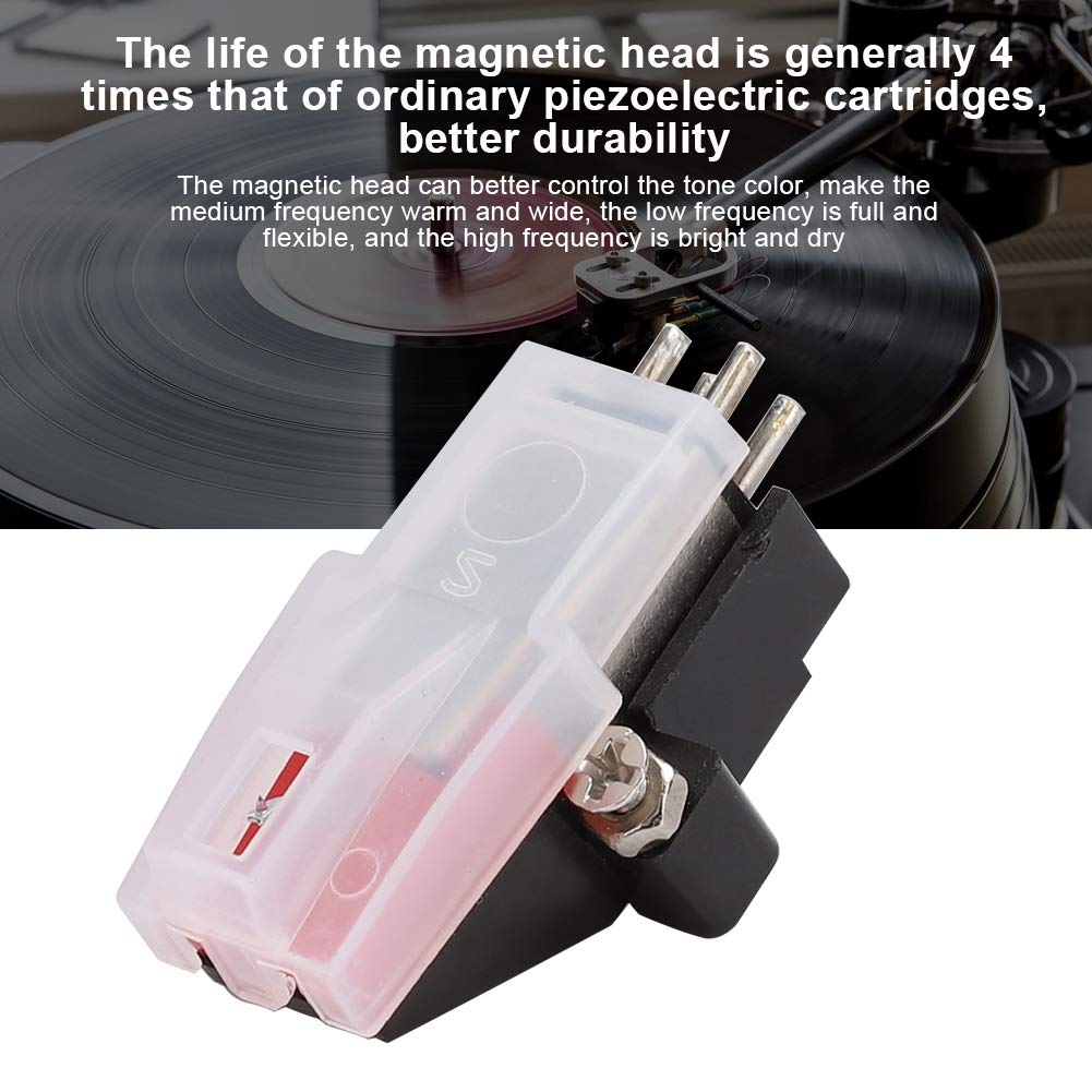 Q1 Phonograph , Red Moving Magnet Dual Needle, Replacement Phonograph & Record Player Turntable Needle