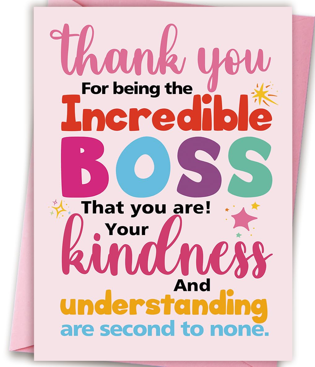 Zyulin Boss Day Card for Women Her Boss Lady, Thank You Boss's Day Gifts | Happy Boss's Day Card, Funny Appreciation Gift for