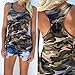 MOMTUESDAYS2 Women's Racerback Casual Stretch Camo Shirts Camouflage Tank Tops (M/US4)