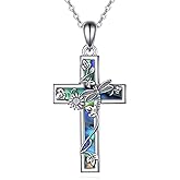 YFN Cross Necklace Sterling Silver Religious Cross Pendant Jewelry Christian Gifts for Women Men