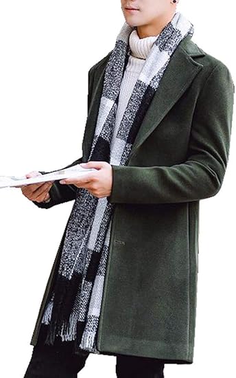 Amazon メンズストレッチ ロング丈 無地 ボタン シンプル 紳士服 ジャケット ストレッチ チェスターフィールドコート ファッション 秋 冬 紳士服 細身防寒アウター カジュアル ゆったり 大きいサイズ コート ジャケット 通販