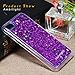 iPhone 7 Case, ESEEKGO Floating Liquid Case for iphone 7 Soft Cover TPU Bumper Bling Bling Case (Purple)