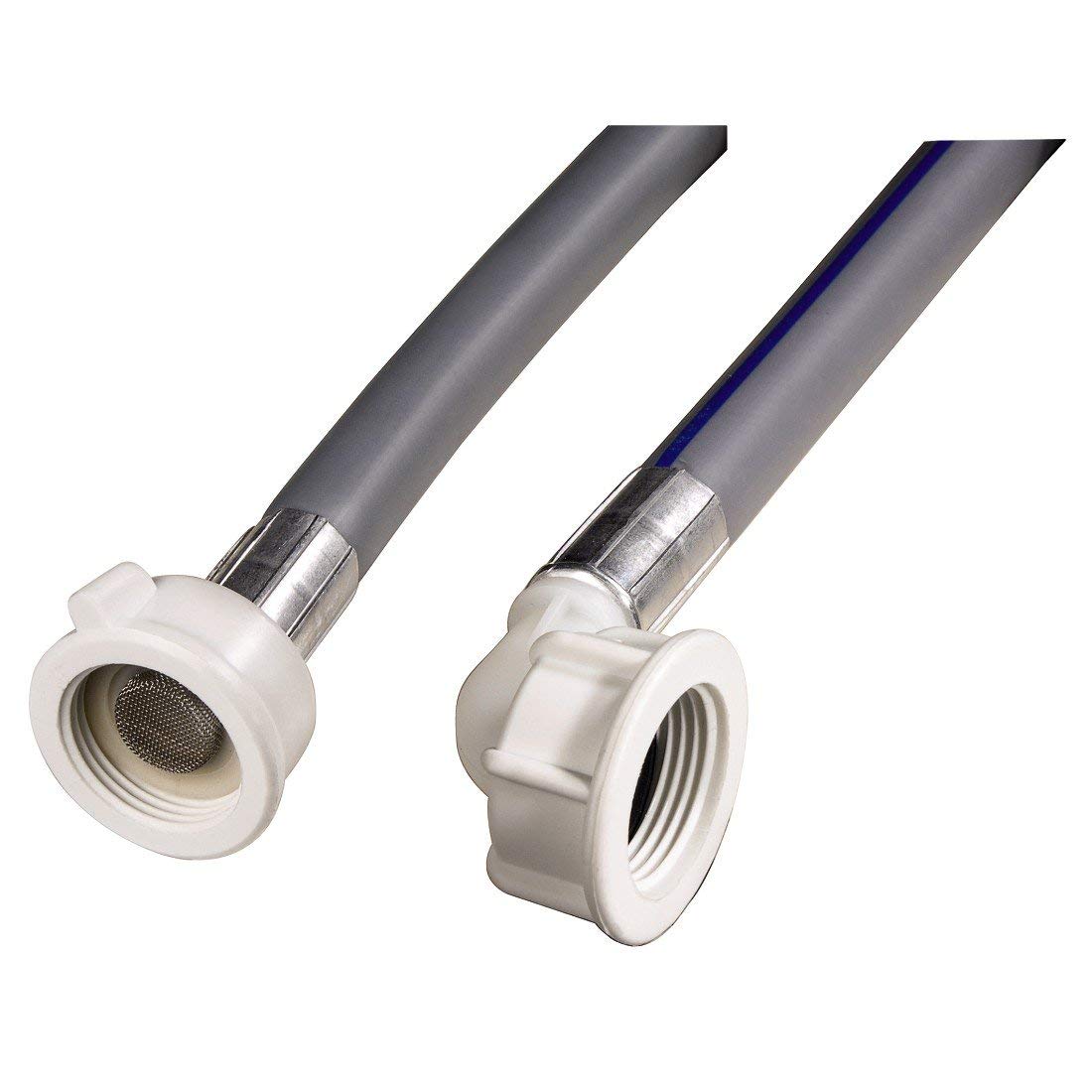 Xavax Cold Water Inlet Hose (for Washing Machine, Dishwasher, All Common Brands Miele, Bosch, Beko, Siemens, Bauknecht, AEG, Gorenje, 1.5 m, 1 Piece) Grey/White