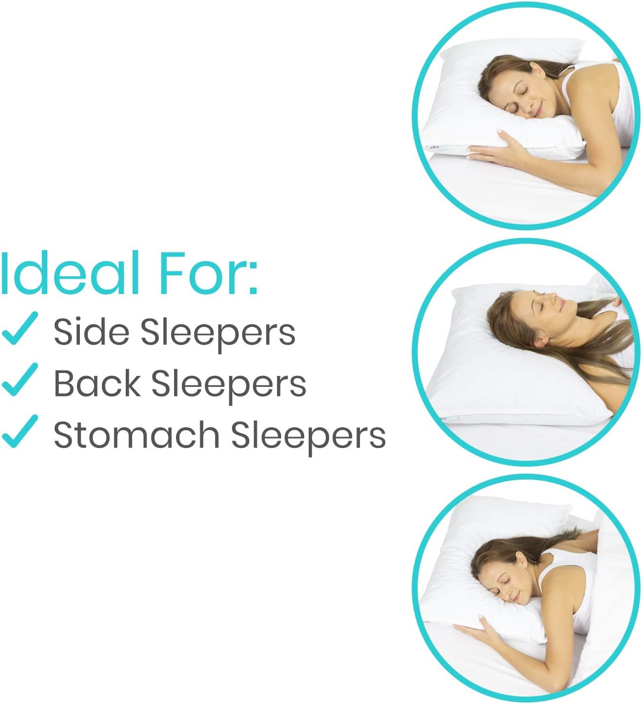 Xtra-Comfort Water Pillow - Cooling for Side, Back Sleeping in Bed - Cool Soft Memory Foam for Hot Sleepers, Night Sweats - Large Cold Ice Support for Neck Pain - Firm Orthopedic Sleep with Cover: Home & Kitchen