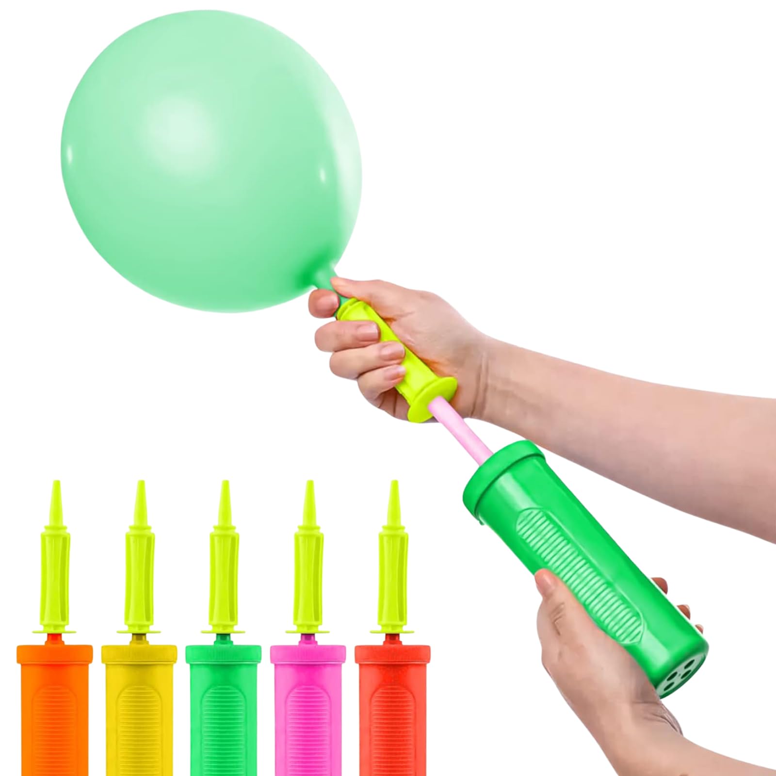 AEX Manual Balloons Air Pump Balloons Manual Pump For Balloon Arch Kit Confetti Balloon Party Garland Ballon Pump suitable for Fitness and Yoga Balls (Green)