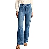 KUNMI Women's Wide Leg Jeans High Waisted Straight Leg Stretchy Denim Pants with Pockets