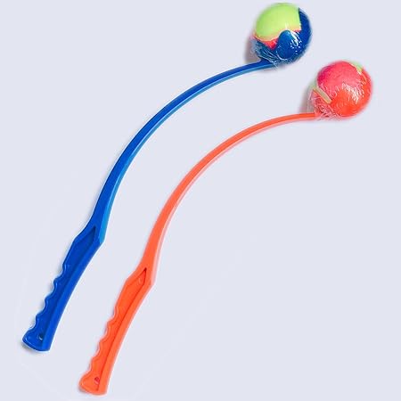 Ballwerfer für Hunde 2er Set - Das beliebteste Hundespielzeug - Ballschleuder mit Tennisball - 2 Stück im Set