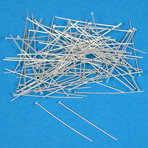 100 Sterling Silver Headpins Jewelry 26 Gauge 1 Inch