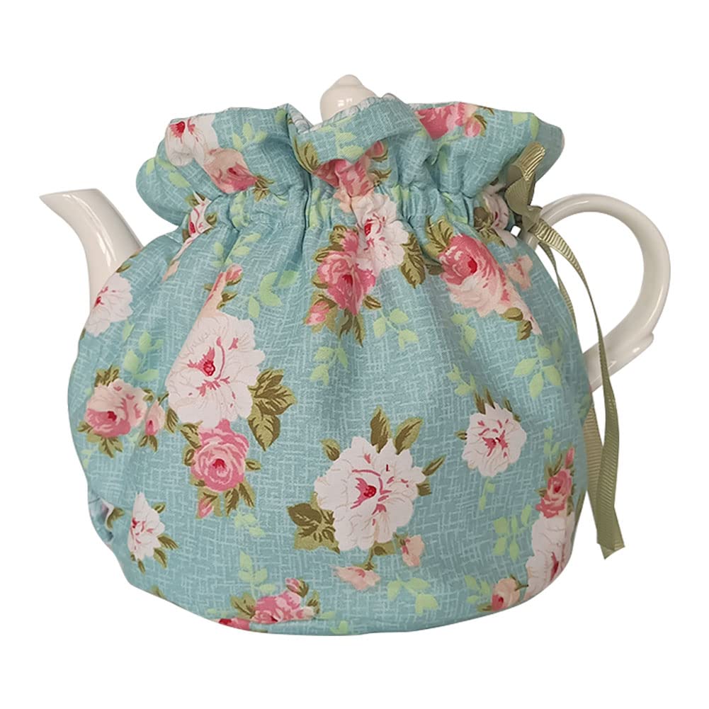 Tea Cozy, Cotton Vintage Floral Teapot Dust Cover Tea Cozies, Kitchen Home Decorative Tea Cosy with Insulation Pad for Housewife, Friend, Mom (Color #2)