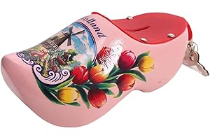 Dutch Wooden Shoes Clogs, Tulip Windmill Decorative Money Bank, Netherlands Theme Desktop Display Shelf Decor, Traditional Ho