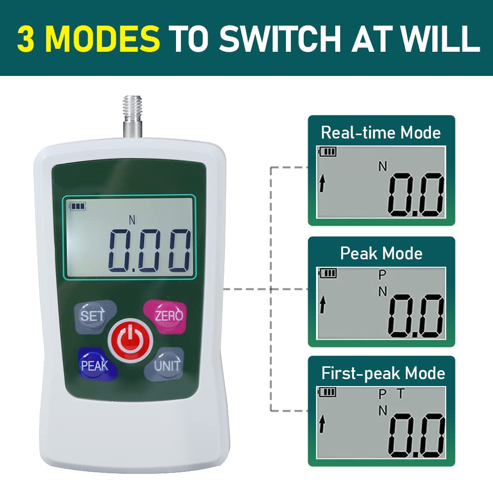 Load Pull Measurement Lab Mua 500N Digital Force Gauge Push Pull Gauge Portable Force Meter with ...