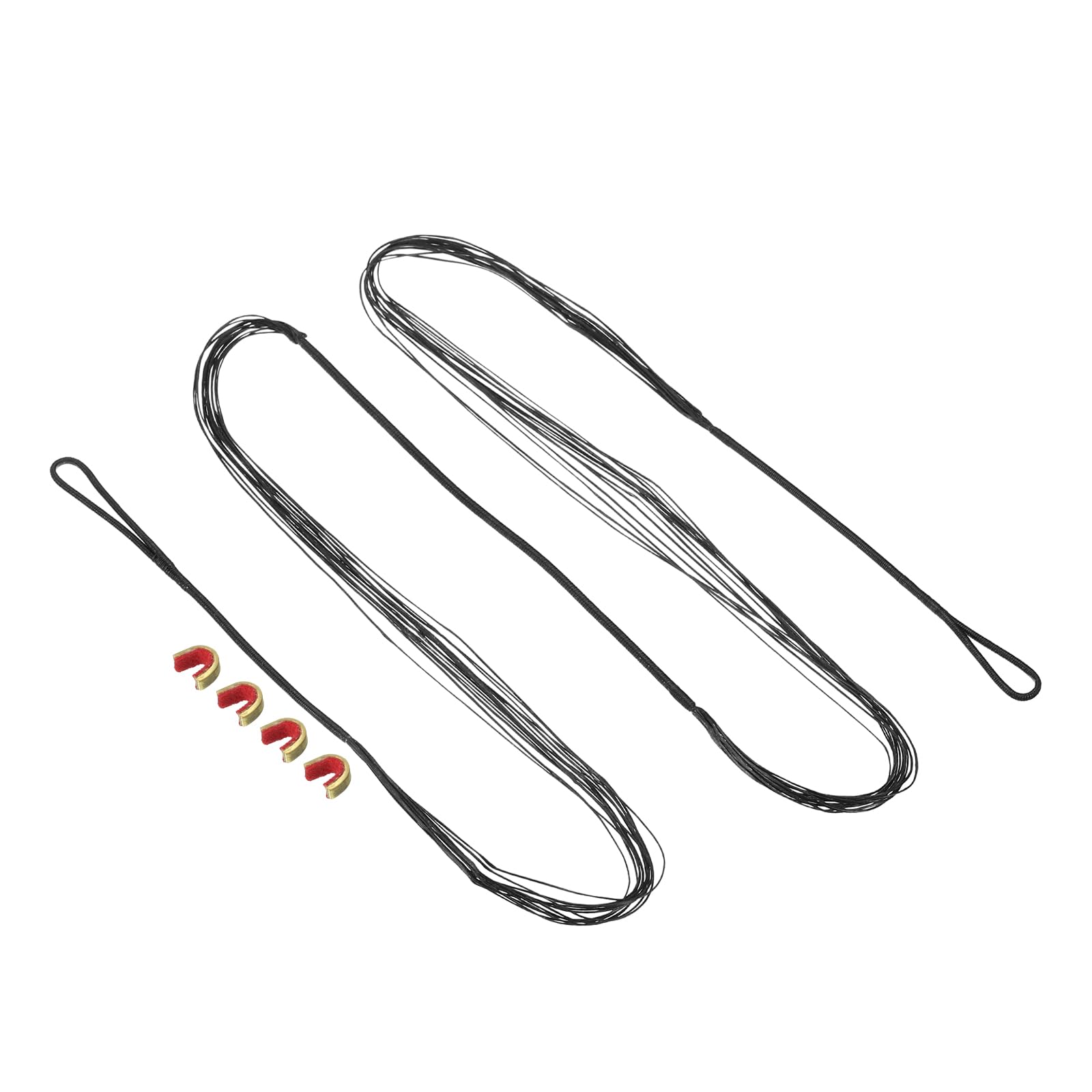 PATIKIL Bow String Replacement with 4 Nock Points for AMO 54", 14 Strands Traditional Long Bow Recurve Bowstring, Black