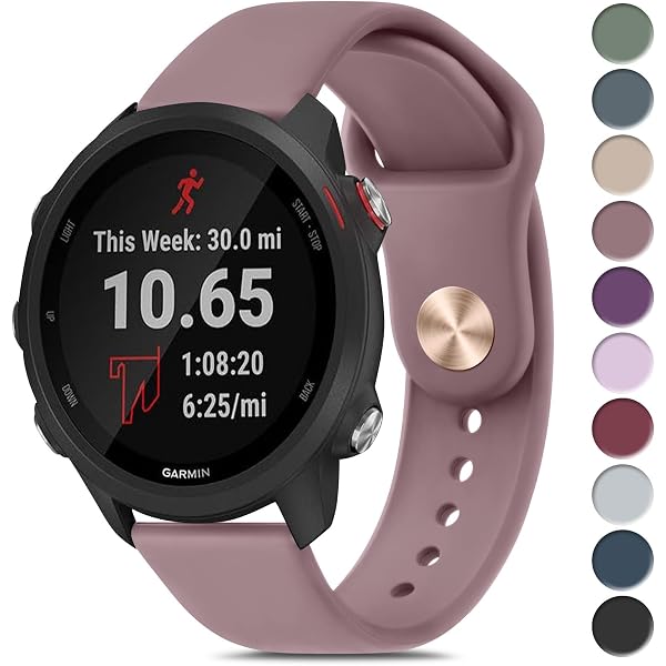 Cinturino In Silicone 20mm Per Garmin Forerunner 245, Vivoactive 3, Samsung Galaxy Watch - Sostituzione Con Sgancio Rapido - 3