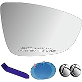 Passenger Side Mirror Glass Compatible with Volkswagen CC EOS Passat | Compatible with Volkswagen CC 2009-2017, EOS 2009-2016, Passat 2012, 2016-2022 Heated
